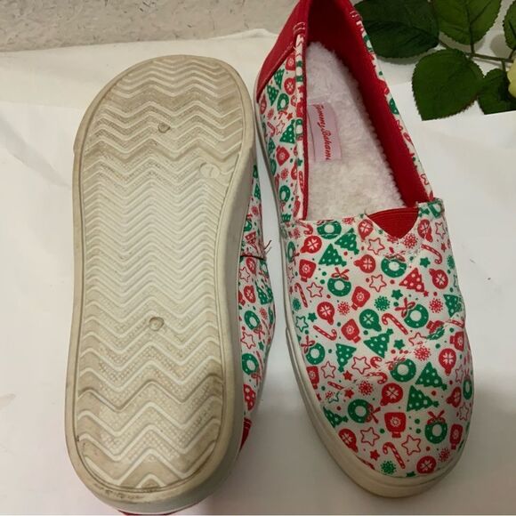 TOMMY BAHAMA FOOTWEAR SHOES FLATS CHRISTMAS EDITION WREATHS TREES CANDY CANES 7 - Picture 3 of 11